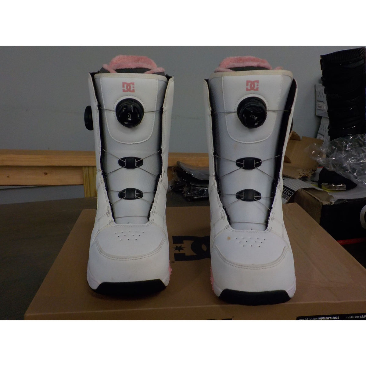 DC Women's Phase BOA Pro Snowboard Boots - White/Pink/Battleship - 8.5 - Used - Acceptable