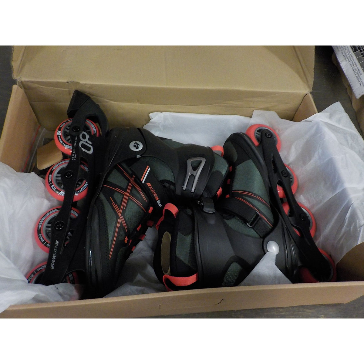 K2 Women's Alexis 80 BOA Inline Skates - Gray/Coral - 10.5 - Used - Acceptable