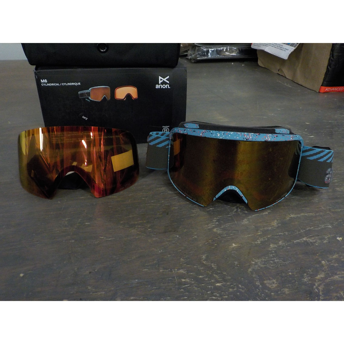 Anon M6 Goggles - Alpine Terra; Perceive Sunny Bronze + Perceive Cloudy Burst - Used - Acceptable