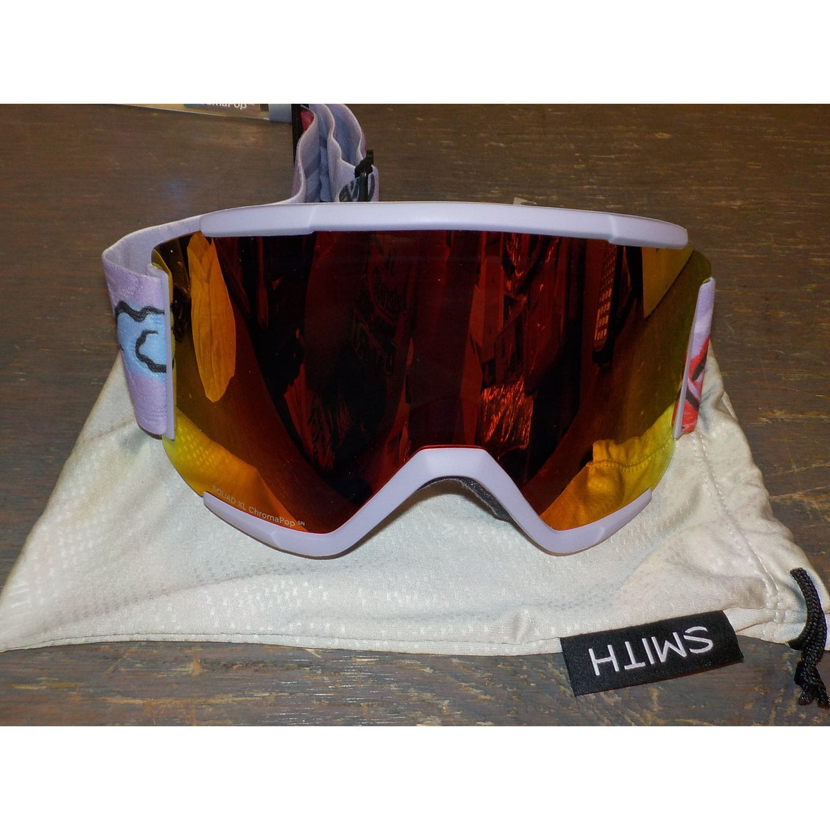 Smith Optics Squad XL Goggles - Lilac Tropics; ChromaPop Sun Red Mirror + ChromaPop Storm Yellow Flash - Used - Acceptable