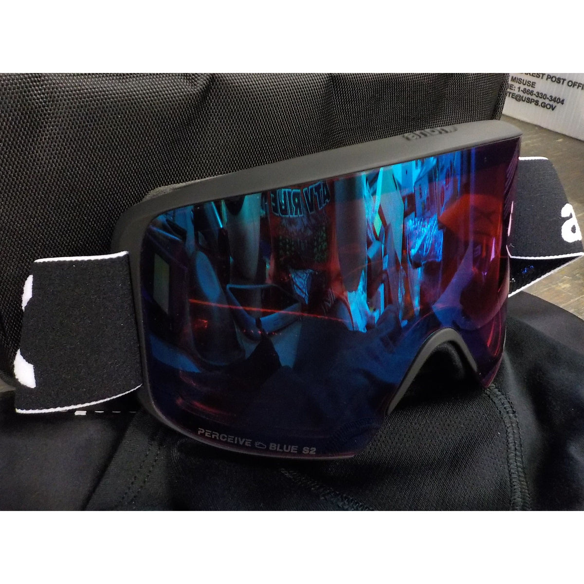 Anon M6S Goggles - Black; Perceive Variable Blue + Perceive Cloudy Pink - Used - Acceptable