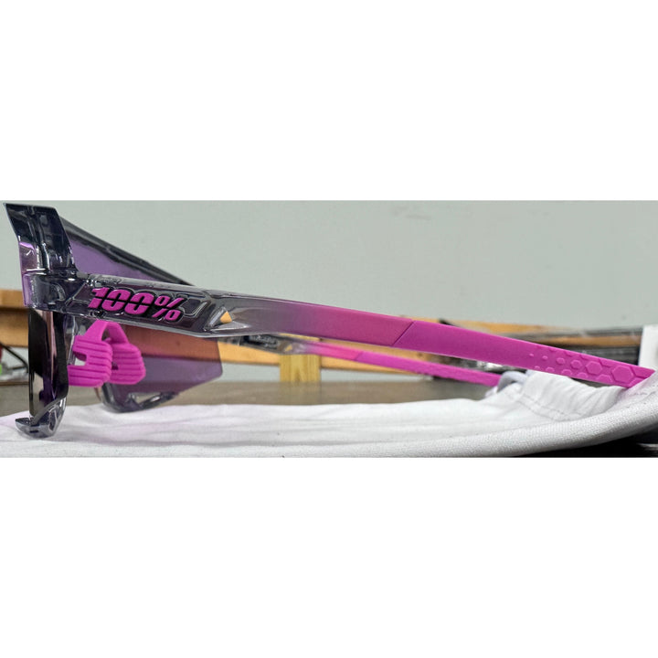 100% Slendale Sunglasses - Polished Translucent Grey; Purple Multilayer Mirror - Used - Acceptable