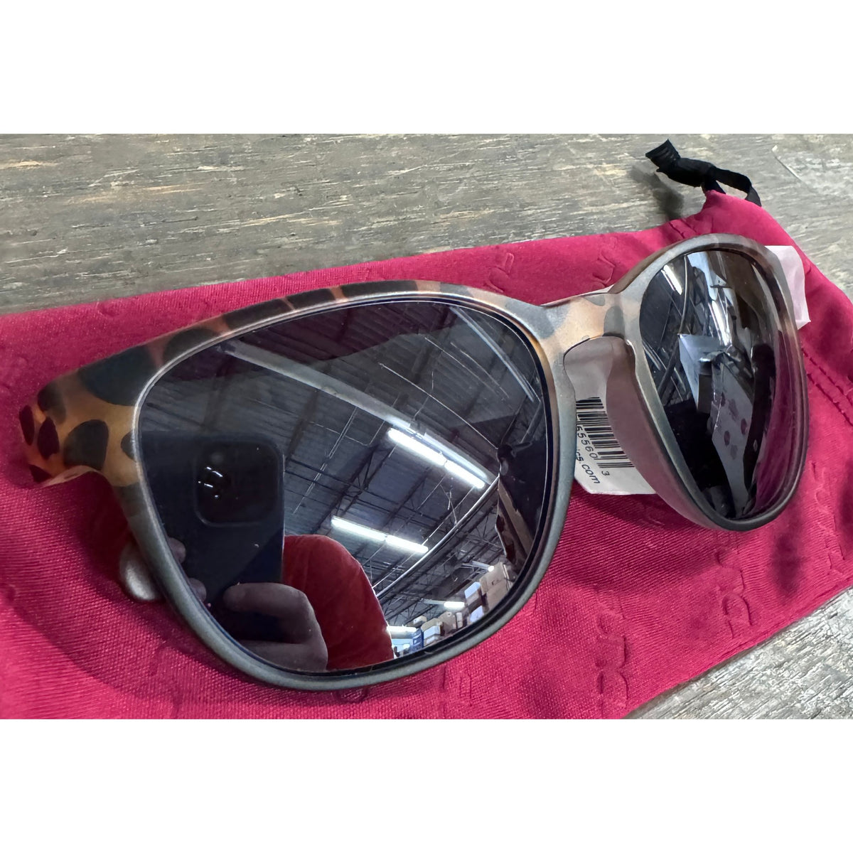Suncloud Loveseat Sunglasses - Matte Tortoise Blue Fade; Polarized Silver Mirror - Used - Acceptable