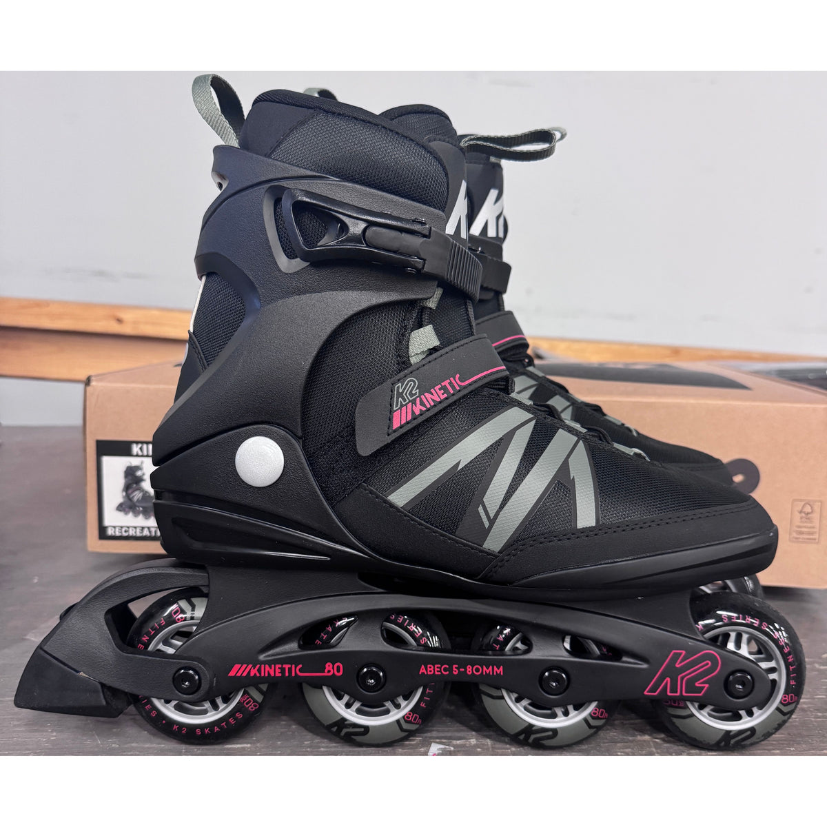 K2 Men's Kinetic 80 Inline Skates - Black/Gray - 10 - Used - Acceptable