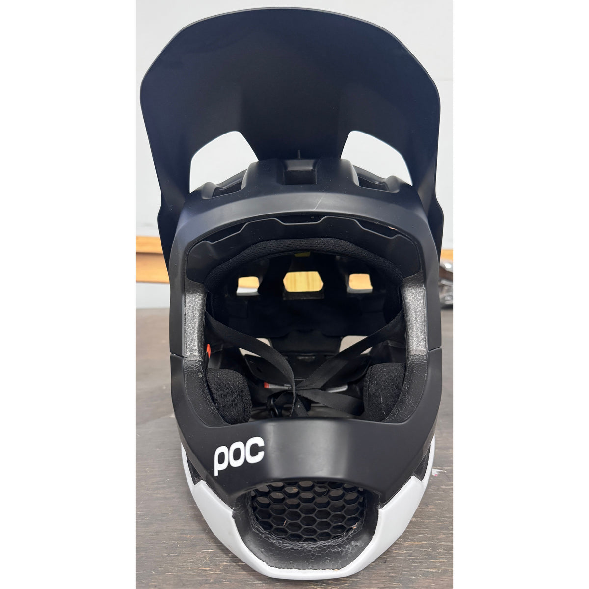 POC Sports Otocon Race Mips Helmet - Uranium Black/Hydrogen White Matt - Large - Used - Acceptable