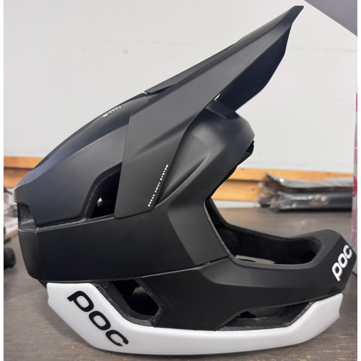 POC Sports Otocon Race Mips Helmet - Uranium Black/Hydrogen White Matt - Large - Used - Acceptable