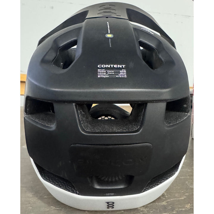 POC Sports Otocon Race Mips Helmet - Uranium Black/Hydrogen White Matt - Large - Used - Acceptable