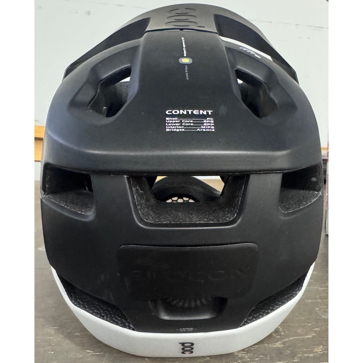 POC Sports Otocon Race Mips Helmet - Uranium Black/Hydrogen White Matt - Large - Used - Acceptable