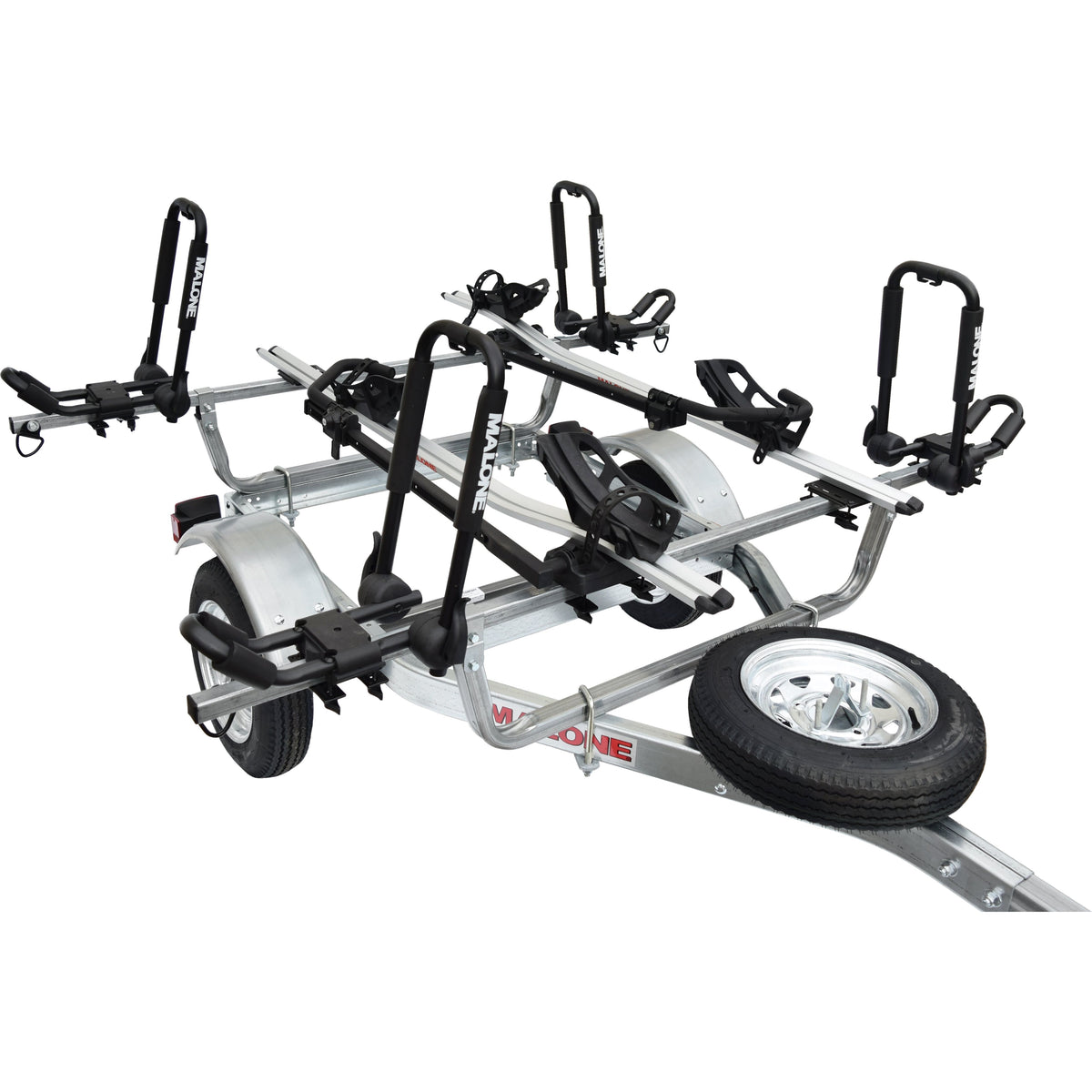Malone MicroSport Package 1-Trailer, 1-Spare Tire Kit, 2 - JPro2, 2-Tray Style Bike Racks