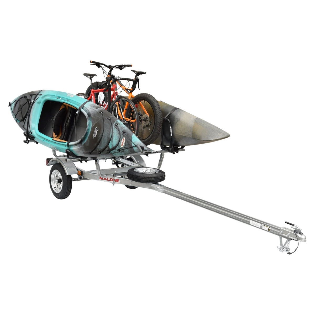 Malone MicroSport Package 1-Trailer, 1-Spare Tire Kit, 2 - JPro2, 2-Tray Style Bike Racks