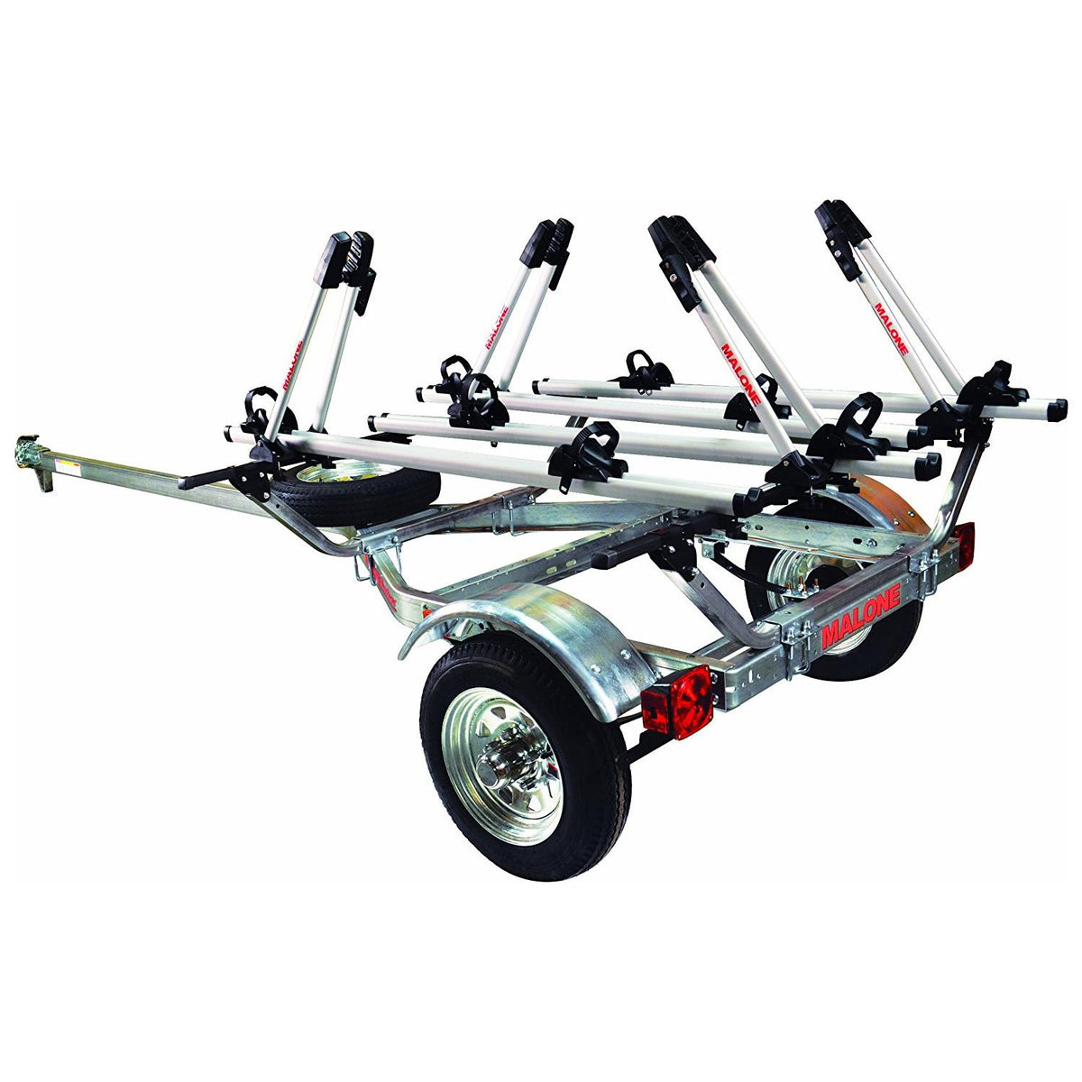 Malone MicroSport Package 1-Trailer, 1-Spare Tire Kit, 4 - Tray Style Bike Racks