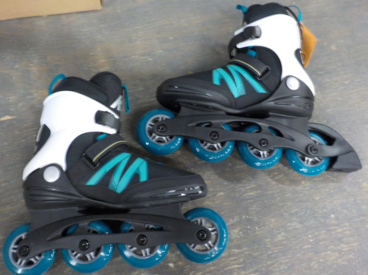K2 Women's Kinetic 80 Inline Skates - Black/Turquoise - 8 - Used - Acceptable