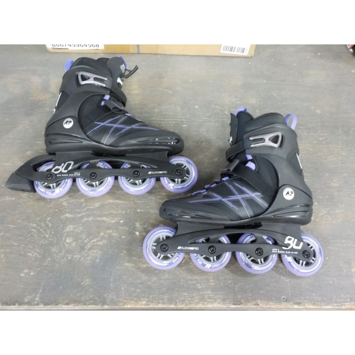 K2 Women's Alexis 80 Pro Inline Skates - Lavender - 10.5 - Used - Acceptable