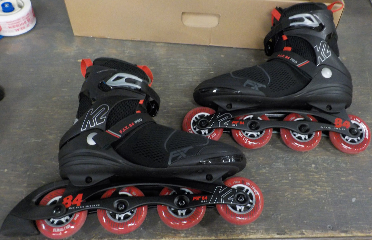 K2 F.I.T. 84 Pro Men's Inline Skate - Black Red - 12.5 - Used - Acceptable