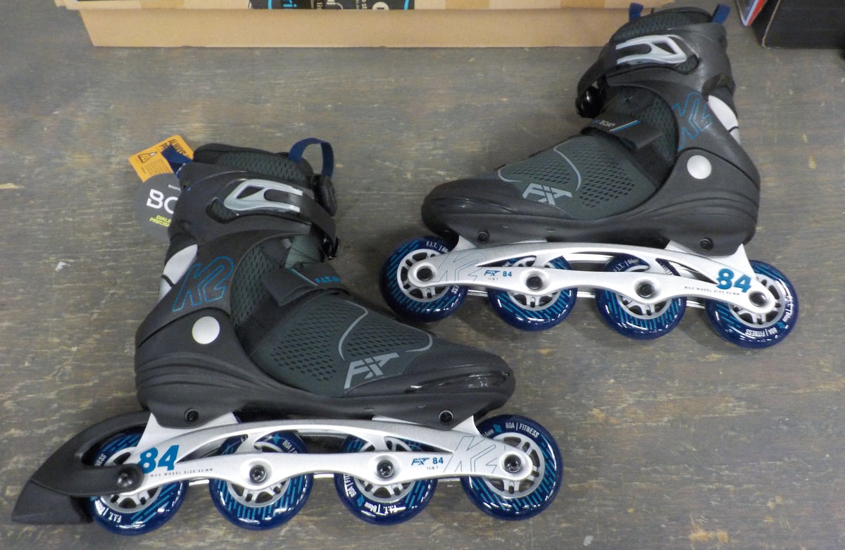 K2 F.I.T. 84 BOA Men's Inline Skates - Gray Blue - 11 - Used - Acceptable