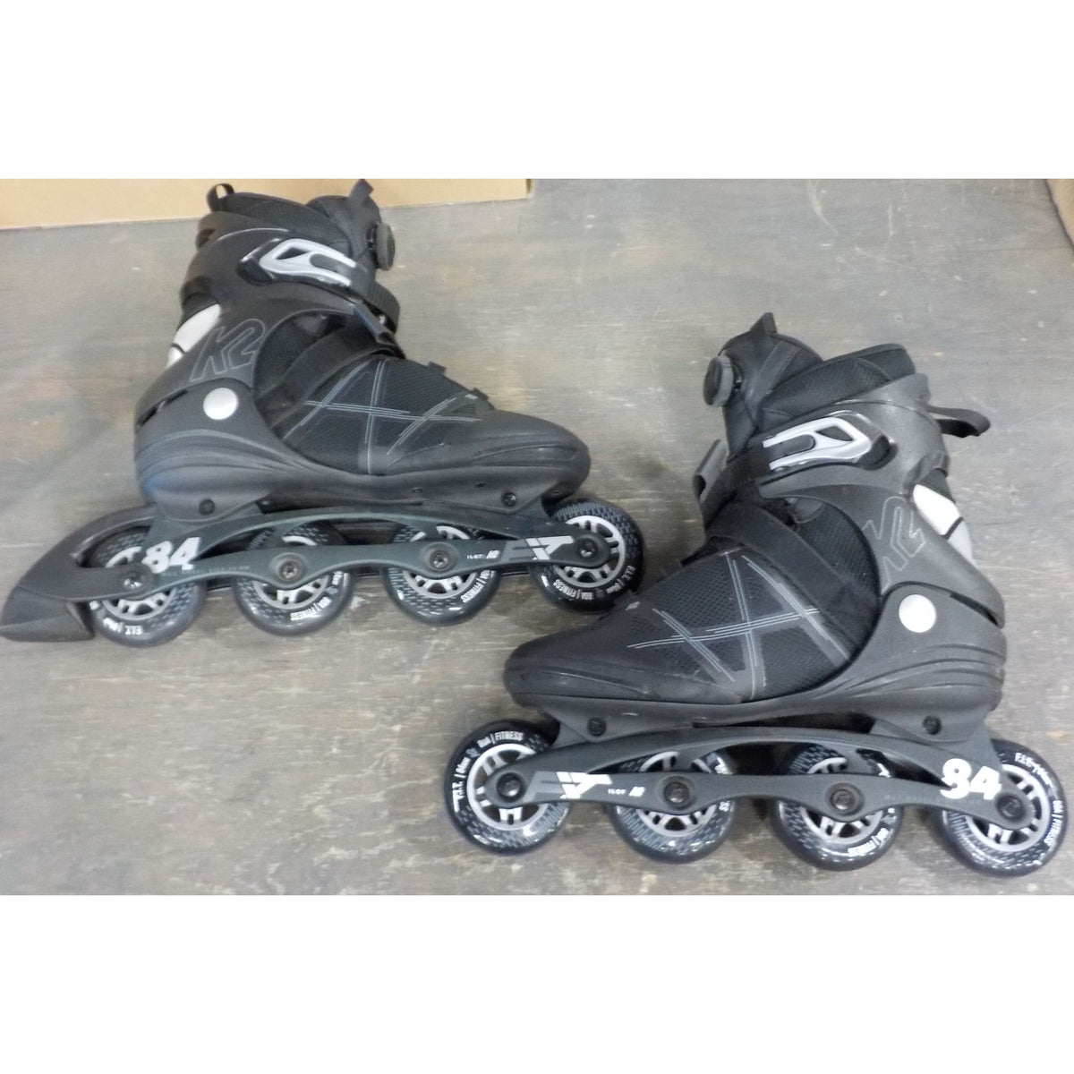 K2 Unisex VO2 S 90 BOA Inline Skates - Black Night - 11 - Used - Acceptable