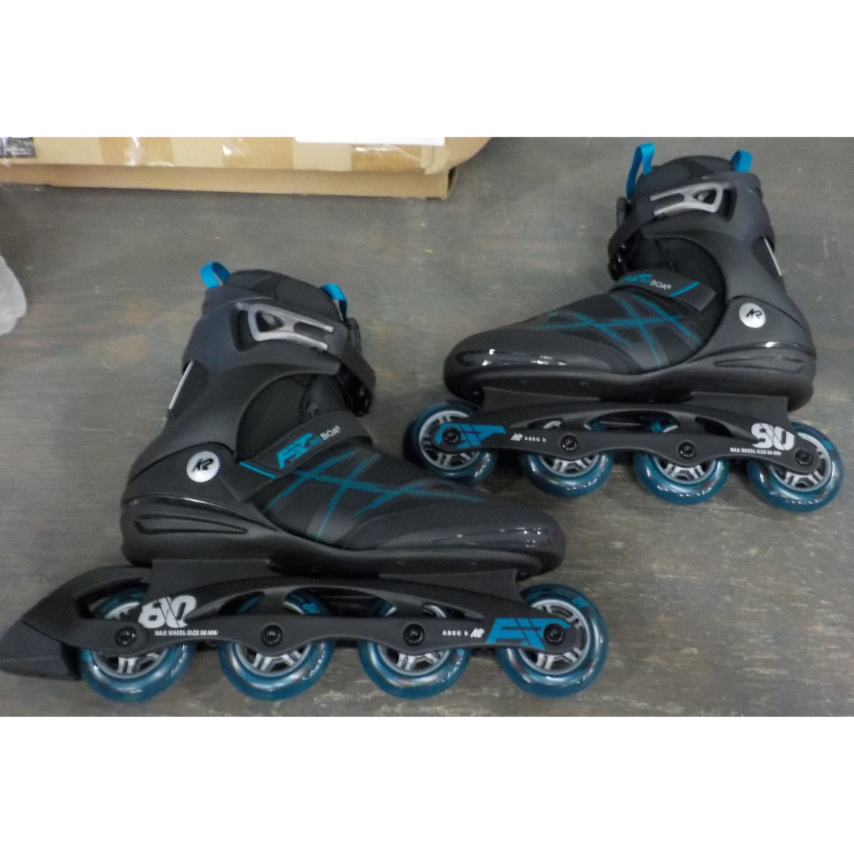 K2 Men's F.I.T. 80 BOA Skates - Black Blue - 11.5 - Used - Acceptable