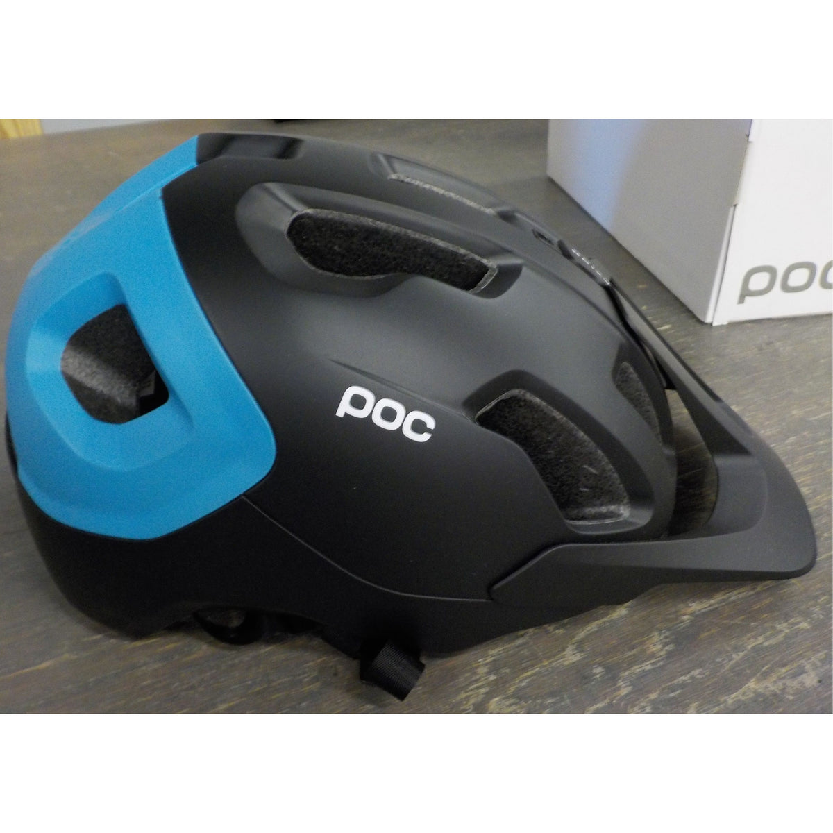 POC Sports Axion SPIN Bike Helmet - Uranium Black/Basalt Blue Matt - X-Large/XX-Large - Used - Acceptable