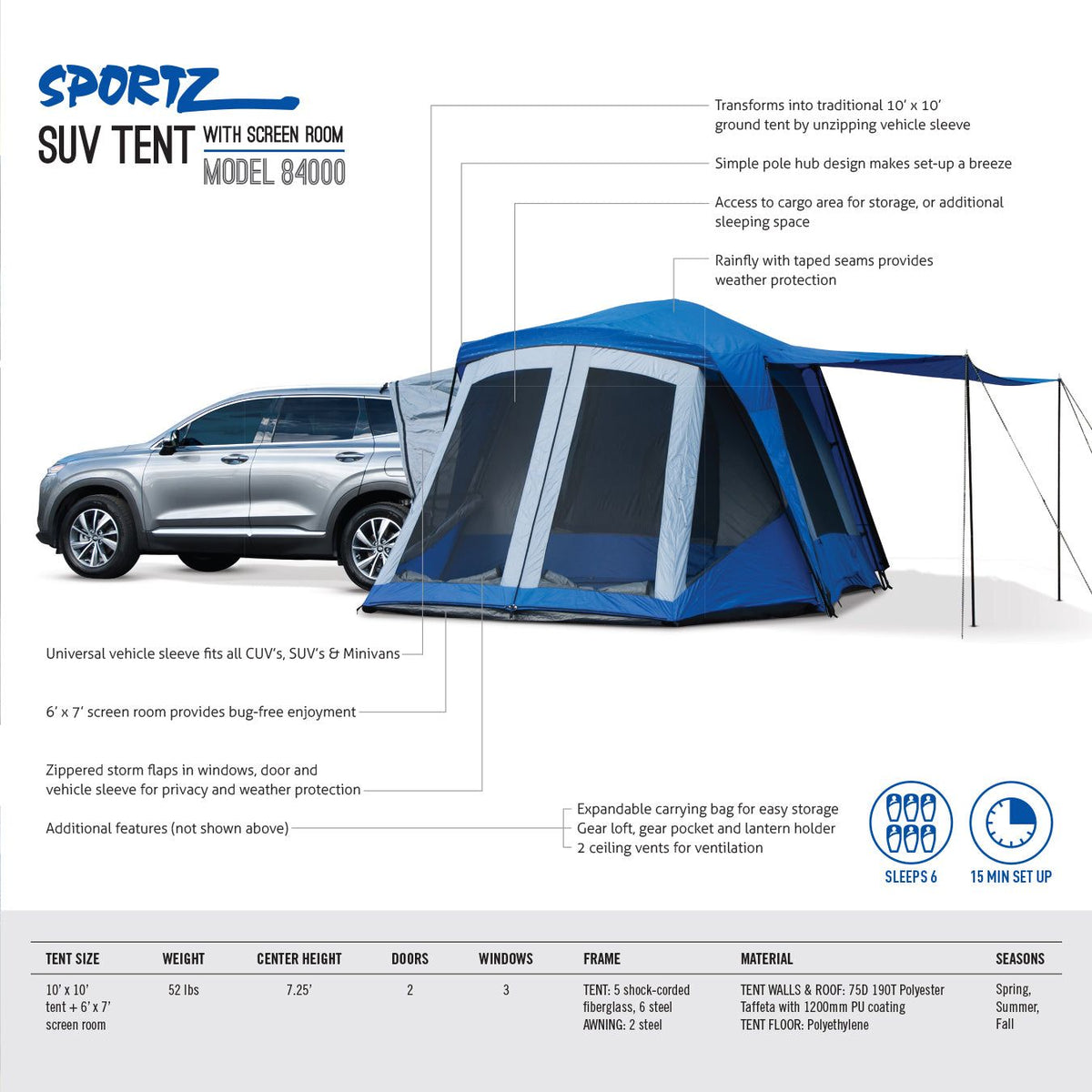 Napier Sportz SUV Tent (with Screen Room)