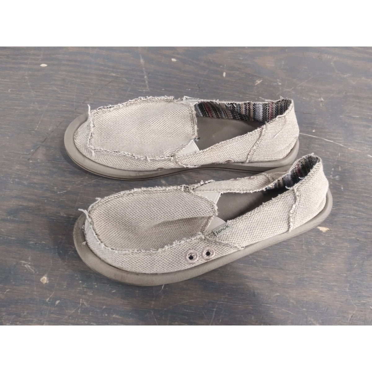 Sanuk Donna Hemp Women's Shoe-Natural-7 - Used - Acceptable