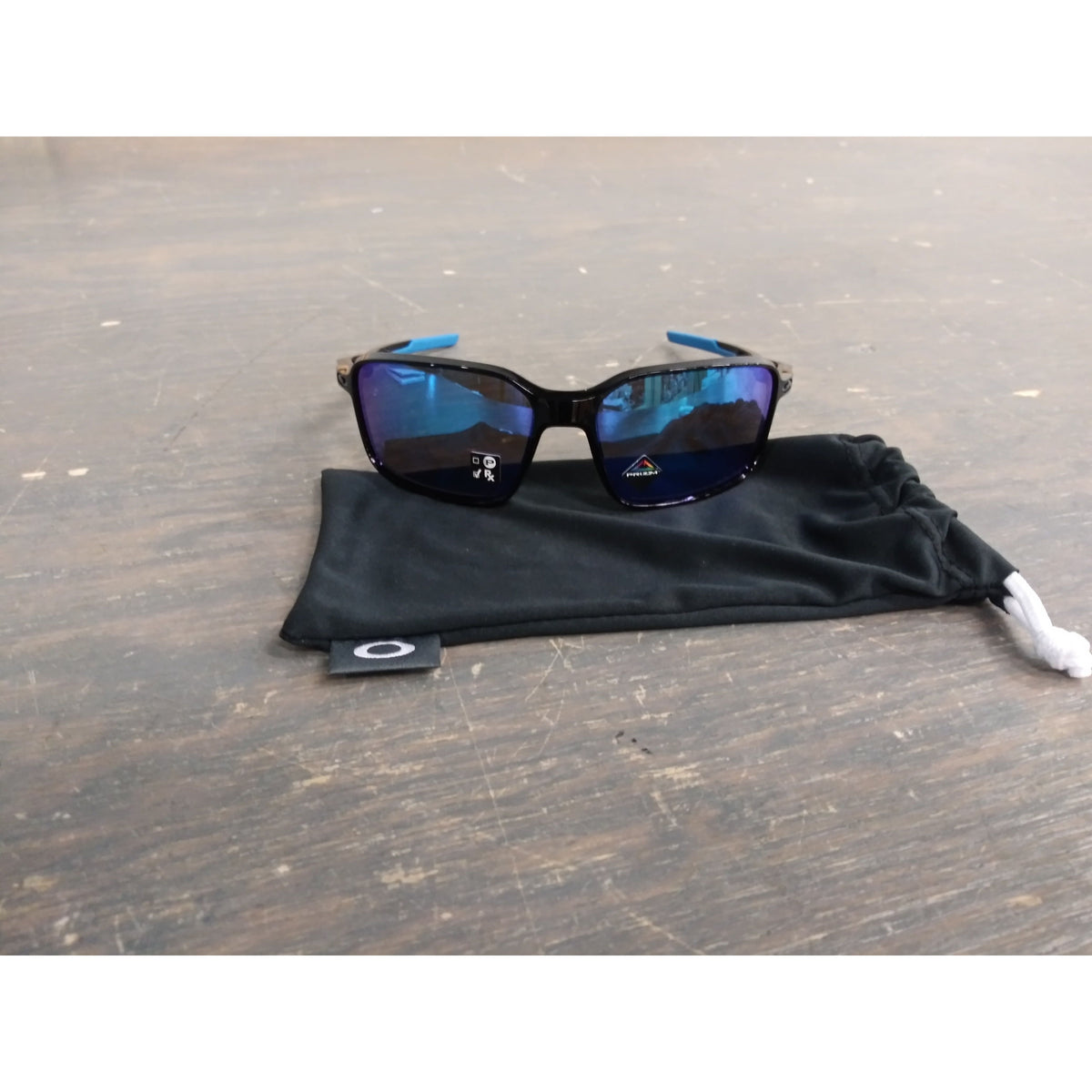 Oakley Siphon Sunglasses - Polished Black; Prizm Sapphire - Used - Acceptable