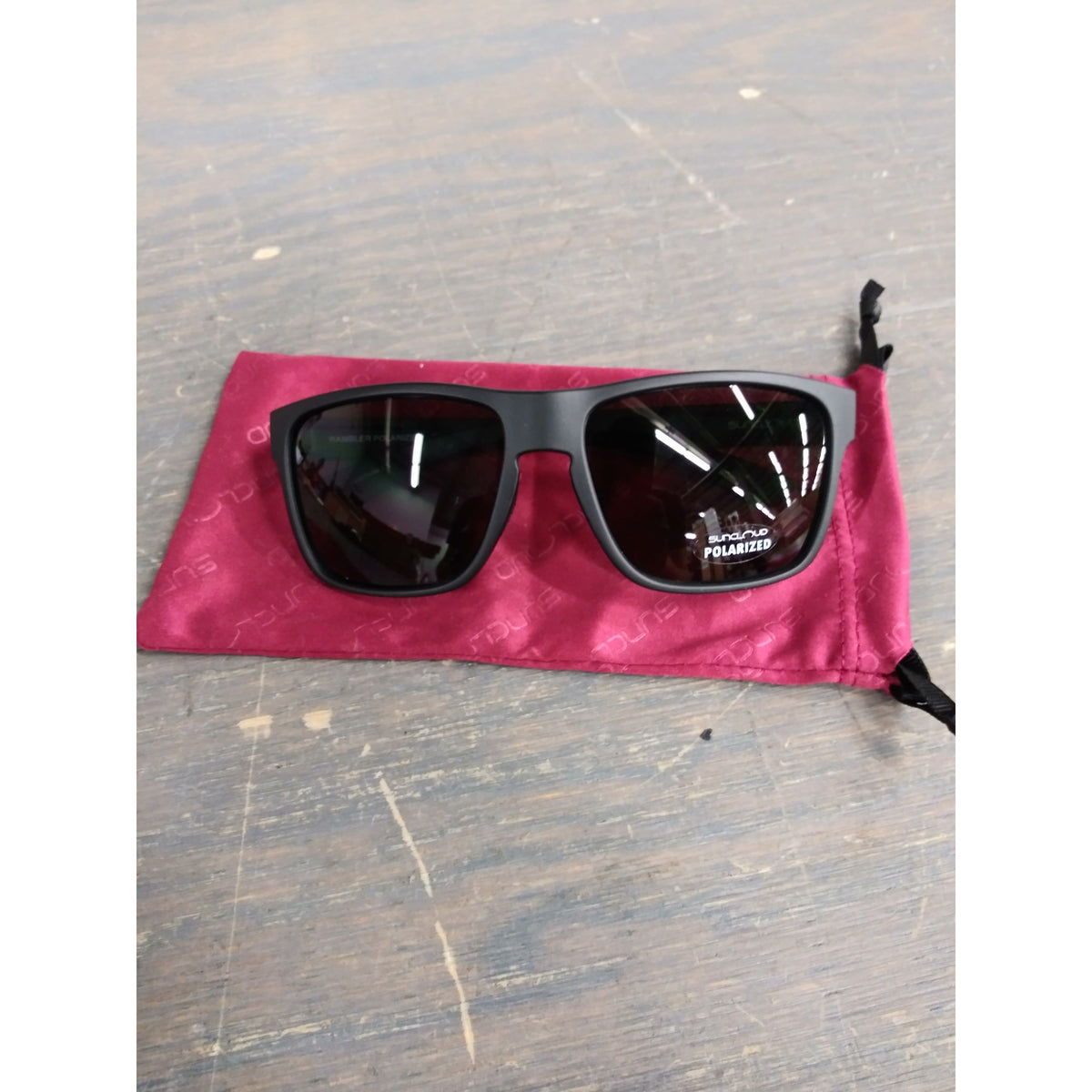 Suncloud Rambler Sunglasses - Matte Black; Polarized Gray Green - Used - Acceptable