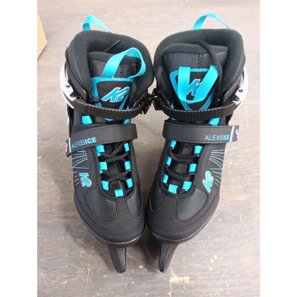 K2 Women&#39;s Alexis Ice Skate - Black Blue - 7 - Used - Acceptable