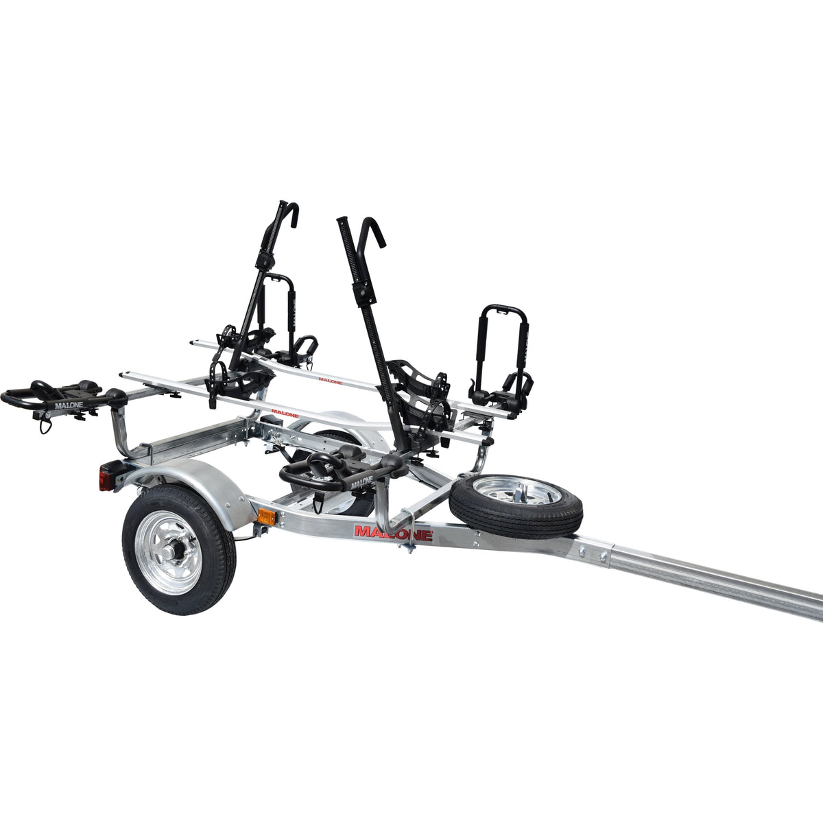 Malone MicroSport Package 1-Trailer, 1-Spare Tire Kit, 2 - JPro2, 2-Tray Style Bike Racks